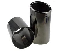 DZSHONGXINSM Tuyau d'Échappement Lot De 2 Embouts De Silencieux D'échappement pour BMW pour E46 E38 E90 E60 E36 F30 F30 X3 E83 Gorge arrière Embouts D'éChappement(Noir)