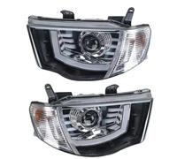 DZSJUNCHENSM Couvercle Phare Phares À LED pour Mitsubishi L200 pour Triton 2005-2014, Phares, Clignotants, Feux d'angle, Feux De Jour Phare Voiture(Pair)