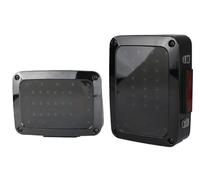 DZSJUNCHENSM Feu Arrière Voiture Ensemble De Feux Arrière À LED Pour Jeep Pour Wrangler JK 2007-2017, Freinage 2/4 Portes Avec Clignotants DRL(EU Version Black len)