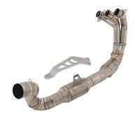 DZSJUNCHENSM Tuyau d'échappement Moto pour MT09 MT-09 2021 2022 D'échappement Moto Modifier Le Silencieux Tuyau Liaison Avant en Alliage Titane Slip on Silencieux d'échappement