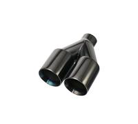 DZSLLOOI Embouts D'éChappement Interface De Tuyau D'échappement Voiture 51mm 63mm Double Sortie Plate Embouts Silencieux Universels en Acier Inoxydable Noirs Tuyau Déchappement(63mm 89mm)