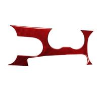 DZSMACHENGSM Intérieure Automobile pour Ford pour Mustang GT 2015-2021 Fibre Carbone Voiture Panneau Changement Vitesse Revêtement D'habillage Autocollant Cadre Voiture Intérieur(Rouge)