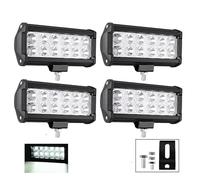 DZSNBMSHD Bloc Optique LED Pour Voiture Projecteur Tout-terrain 4x4 Phare Antibrouillard À Diode SUV ATV Tracteur Bateau Camion Pelle Barre Feu Circulation Diurne(36W 4PCS)