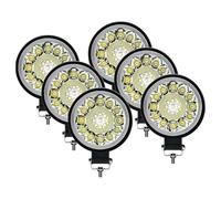 DZSNBMSHD Bloc Optique Pour Jeep Camion Bateau Tracteur ATV Tout-terrain 4X4 Mini Phare LED 96W Barre Lumineuse Projecteur 12V 24V Travail Voiture Feu Circulation Diurne(6Pcs Round66W)