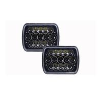DZSNBMSHD Bloc Optique Pour Jeep Pour Wrangler YJ Pour Cherokee XJ H6014 H6052 H6054 90W 5X7 7x6 Pouces Phares LED Carrés Blanc DRL Ambre Jaune Clignotant Feu Circulation Diurne(2pcs 45W)