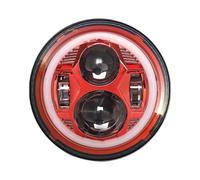 DZSNBMSHD Bloc Optique Pour Land Pour Rover 90/110 Tdci 1 Paire 7 Pouces Phare LED DRL Clignotant Feu Circulation Diurne(RedB)