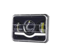 DZSNBMSHD Bloc Optique Pour Phare Camion Pour Jeep 12V 24V 4x6 Pouces Phares LED H4 Lampe Travail Lumière Carrée Remplacement Feu Circulation Diurne(1 PCS)