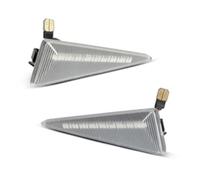 DZSNBMSHD Pour Avantime Pour Espace 4 Pour Mégane 2 Pour Scenic Pour Vel Pour Satis Pour Wind (2010-2013) : Clignotants Latéraux Dynamiques À LED Clignotants Auto(Crystal White)