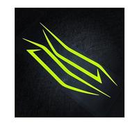 DZSQEGBX CaréNage De Moto pour Kawasaki pour Ninja pour NINJA400 H2 H2SX Autocollant Carénage De Moto Décoration Réfléchissante Cool Avant Tirer Autocollants Phare Aile AéRodynamique(Jaune)