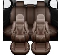 DZSQEGBX Housse Siège Voiture Universelle pour Nissan pour Pathfinder R51 Housses De Siège De Voiture Universelles en Cuir PU Ensemble Complet(Brun,Luxury)