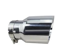 DZSQOMHGD Embouts D'éChappement Embout D'échappement Universel en Acier Inoxydable 304 1 Pièce Tuyau Chromé Embout D'échappement Voiture Coupe À Angle Droit Extrémités Tuyau Auto(A in80-101mm)