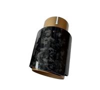DZSQOMHGD Embouts D'éChappement Embouts D'échappement Voiture Simples 1 Pièce Tuyau Doré Brillant Forgé en Fiber Carbone Silencieux D'échappement pour BMW Extrémités Tuyau Auto(ID 76MM-OD 101MM)