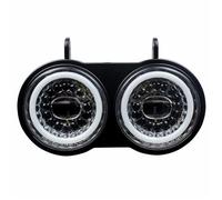 DZSQTGJKIO Phare Moto pour Les Modèles pour Buell XB 2003 2004 2005 2006 2007 2008 2009 2010 Moto Double Lumière Phare LED Pièces De Moto Feux Brouillard Moto