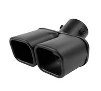 DZSQTGJKIO Tuyau D'Échappement Embout D'échappement Double Sortie 63 Mm en Acier Inoxydable Noir, Silencieux, Double Tube, Accessoires Automobiles Garniture D'Échappement