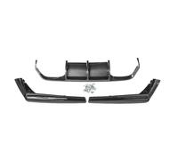 DZSQTUND Aileron Voiture 3 Pièces Lèvre Becquet Diffuseur Pare-Chocs Arrière pour BMW F80 pour M3 F82 pour M4 2015-2020 Kit Lèvre Becquet Inférieur du Corps Aileron Arrière(Look de Carbone)