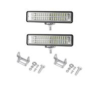 DZSQWETYU Caches Phares Transparents Phare Travail Automobile 28 LED 12V 6 Pouces Droit Et Double Rangée Avant Tout-terrain 84w Projecteur Auxiliaire Feu Circulation Diurne