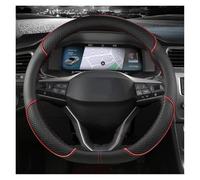 DZSQWETYU Couvre Volant Voiture Housse De Volant De Voiture en Cuir PU Antidérapant, pour Seat pour Ibiza 6L 6J 6P 6F KJ1 pour FR Couvre Volant(D Red)