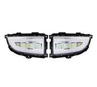 DZSQWETYU Phare LED DRL Pour Mitsubishi Pour Lancer 2004-2006, Feux De Jour Blancs Et Jaunes, Clignotants Antibrouillard-A38G Feux antibrouillard gauche et droit Phare antibrou