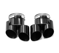 DZSQWETYU Silencieux D'Échappement 1 Paire pour BMW X5 X6 G05 G06 Quad Tuyau D'échappement Tuyau D'échappement Embout De Silencieux Buse Tuyau D'échappement Embout D'echappement(Noir)