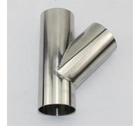 DZSQWETYU Tuyau d'Échappement Té À 45 Degrés Acier Inoxydable 304 OD 19 Mm-102 Mm Tube Biseauté en Acier Inoxydable 1,5mm 2mm D'épaisseur Extrémité Arrière(57mm x 2 mm)