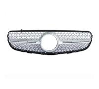 DZSYANJIASM Calandre Avant Voiture Calandre de Course Avant en Diamants, pour Mercedes Benz, Classe GLC W253 GLC200 GLC250 GLC300 X253 GlC450 2015 - 2019 Grille d'admission d'air(Argent,No Camera)