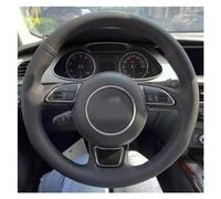 DZSYANJIASM Couvre Volant Voiture pour A1 8X A3 8V pour Sportback A4 B8 Saloon pour Avant A5 8T A6 C7 A7 G8 A8 D4 S1 S4 Couverture Tressée Volant Voiture Couvre Volant Auto(Fil Noir)