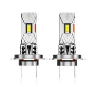 DZSYINGCHUSM freinage stroboscopique Ampoule LED H4 H7 pour voiture feux de route et croisement blancs phares antibrouillard pour SUV automobile moto(2pcs H7 LED Bulb)