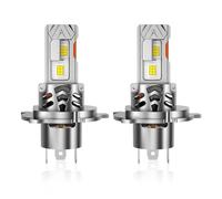 DZSYINGCHUSM freinage stroboscopique Ampoule LED H4 H7 pour voiture feux de route et croisement blancs phares antibrouillard pour SUV automobile moto(2pcs H4 LED Bulb)