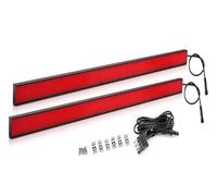 DZSYINGCHUSM freinage stroboscopique Bande lumineuse LED ultra-fine 12V feu freinage arrière rouge gabarit DRL ultra-fin pour voiture de tourisme 15 pouces