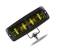 DZSYINGCHUSM freinage stroboscopique Barre Feux Antibrouillard LED 6D À Lentille Blanche Feu Route Feu Travail Feu Antibrouillard Jaune 6 Pouces Camionnette Pour Toyota 12-24V(1pc Yellow Light)