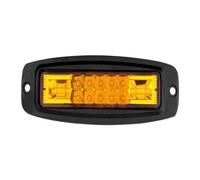 DZSYINGCHUSM freinage stroboscopique Barre Lumineuse Travail À LED Encastrée 7 Pouces Feu Route Ambré Faisceau Large Recul Pare-chocs 12/24V Remorque Pour Cargo(1pc Amber Light)