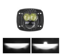 DZSYINGCHUSM freinage stroboscopique Feu Recul À LED 4 Pouces 12/24V Montage Encastré Phare Travail Feux Route Croisement Antibrouillard Blanc Tout-terrain Pick-up 4x4 Voiture SUV(1pc Square)