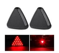 DZSYINGCHUSM freinage stroboscopique Feu stop arrière triangulaire universel style voiture troisième feu 12V rouge pick-up SUV camions remorques motos voitures(2pcs brake lights)