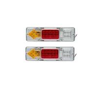 DZSYINGLONGSM Clignotant de rétroviseur Feu Arrière LED 12/24 V Lentille Réflecteur Pare-chocs Arrière Flèche Feu Arrière Étanche Clignotant Arrière Remorque Et Camion Feu Clignotant(Clear)
