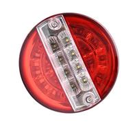 DZSYINGLONGSM Clignotant de rétroviseur Feu Arrière Rond À LED De 5,6 Pouces Pour Camping-car Remorque Caravane Camping-car Camion Tracteur ATV Feu Clignotant(Red White)