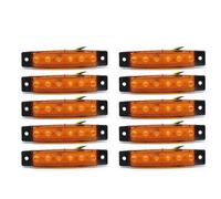 DZSYINGLONGSM Clignotant de rétroviseur Feux Gabarit Latéraux Voiture 12/24 V 6 LED Clignotants Indicateurs Universels Pour Remorques Camions Fourgonnettes Bus Feu Clignotant(Jaune)