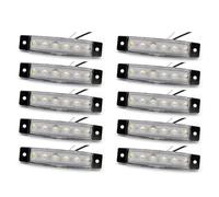 DZSYINGLONGSM Clignotant de rétroviseur Feux Gabarit Latéraux Voiture 12/24 V 6 LED Clignotants Indicateurs Universels Pour Remorques Camions Fourgonnettes Bus Feu Clignotant(BLANC)