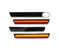 DZSYINGLONGSM Clignotant de rétroviseur Lot 4 Feux Position Latéraux Avant Et Arrière LED Clignotants Lentille Fumée Pour Dodge Pour Challenger Widebody 2018-2022 Feu Clignotant(Smoked)