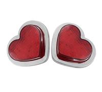DZSYINGLONGSM Clignotant de rétroviseur Lot De 2 Clignotants Latéraux Rouges En Forme De Cœur 12 V Lumière LED Pour Voitures Fourgonnettes Camions Remorques Feu Clignotant(Rouge)