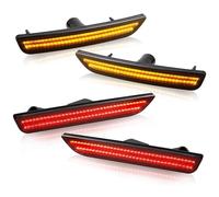 DZSYINGLONGSM Clignotant de rétroviseur Lot De 4 Feux De Position Latéraux Avant Et Arrière À LED Pour Ford Pour Mustang 2010-2014 Feu Clignotant