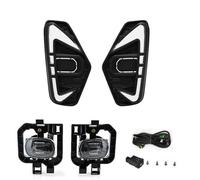 DZSYINGLONGSM Feux Antibrouillard Feu Antibrouillard LED DRL Pour Nissan Pour Navara Pour NP300 Pour Frontier 2020-2022 Clignotant Blanc Et Jaune Phare De Voiture(DRL LED FOG LIGHT A)