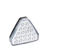 DZSYINGLONGSM freinage stroboscopique Feu Arrière Frein Voiture À LED Triangulaire Style F1 Rouge Clignotant Feux Recul Antibrouillard Anti-collision Lampe Signalisation Automatique 12V(White shell)