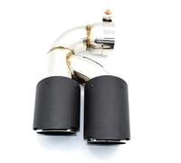 DZSYOHFS Tuyau d'Échappement Embout D'échappement Double en Acier Inoxydable pour BMW Série 1 F20 F21 118i 1 Pièce Tuyau d'échappement Voiture(Carbone)