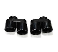 DZSYOHFS Tuyau d'Échappement Embout D'échappement Quadruple Compatible avec Les Modèles pour BMW pour G05 X5 G06 X6 G07 X7 2019+ Système Silencieux sans Soudure Tuyau d'échappement Voiture(Noir)