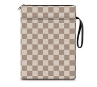 DZTLAO Housse de protection pour livre pour les amateurs de livres, jolie pochette de protection avec fermeture éclair et poche avant pour homme et femme, accessoire de lecture, motif écossais vert