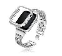 DZTXYP Crystals and Cowboy Bracelets en métal compatibles avec Apple Watch avec étui de protection bling 38 mm, 40 mm, 41 mm, 42 mm, 44 mm, 45 mm, iWatch Series 8 7 6 5 4 3 2 1 pour femme (38 mm