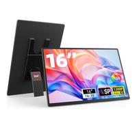 DZVW 16" Portable Monitor for Laptop - 1200P FHD Laptop Screen Extender HDMI USB C HDR Travel Dual External Display with Stand Gaming Monitor for Windows Mac Computer Switch Phone Xbox PS4/5