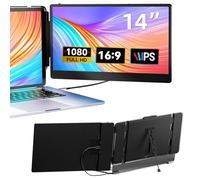 DZVW Screen Extender - HDR Laptop Screen Extender HDMI USB C Travel External Display with Smart Cover Gaming Monitor for PC Mac Switch Phone Computer-S06