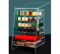 Dzwyc Présentoir à Bijoux Porte-Rouge à lèvres Transparent boîte de Rangement Maquillage Organisateur Acrylique Présentoir boîte en Plastique Accessoires Affichage