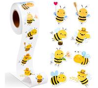 Dzxin Abeille Autocollants, 500pcs Abeille Récompenses Sticker, Autocollant Enfant, Gommettes Enfant, Motivation Autocollant Animaux pour Les Enfants, Adaptés à l'école (Abeille)
